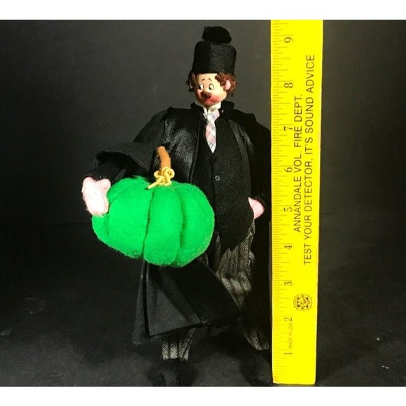Vintage felt doll Man squash pumpkin contest judge Klumpe Roldan Nistis gift - Picture 5 of 9